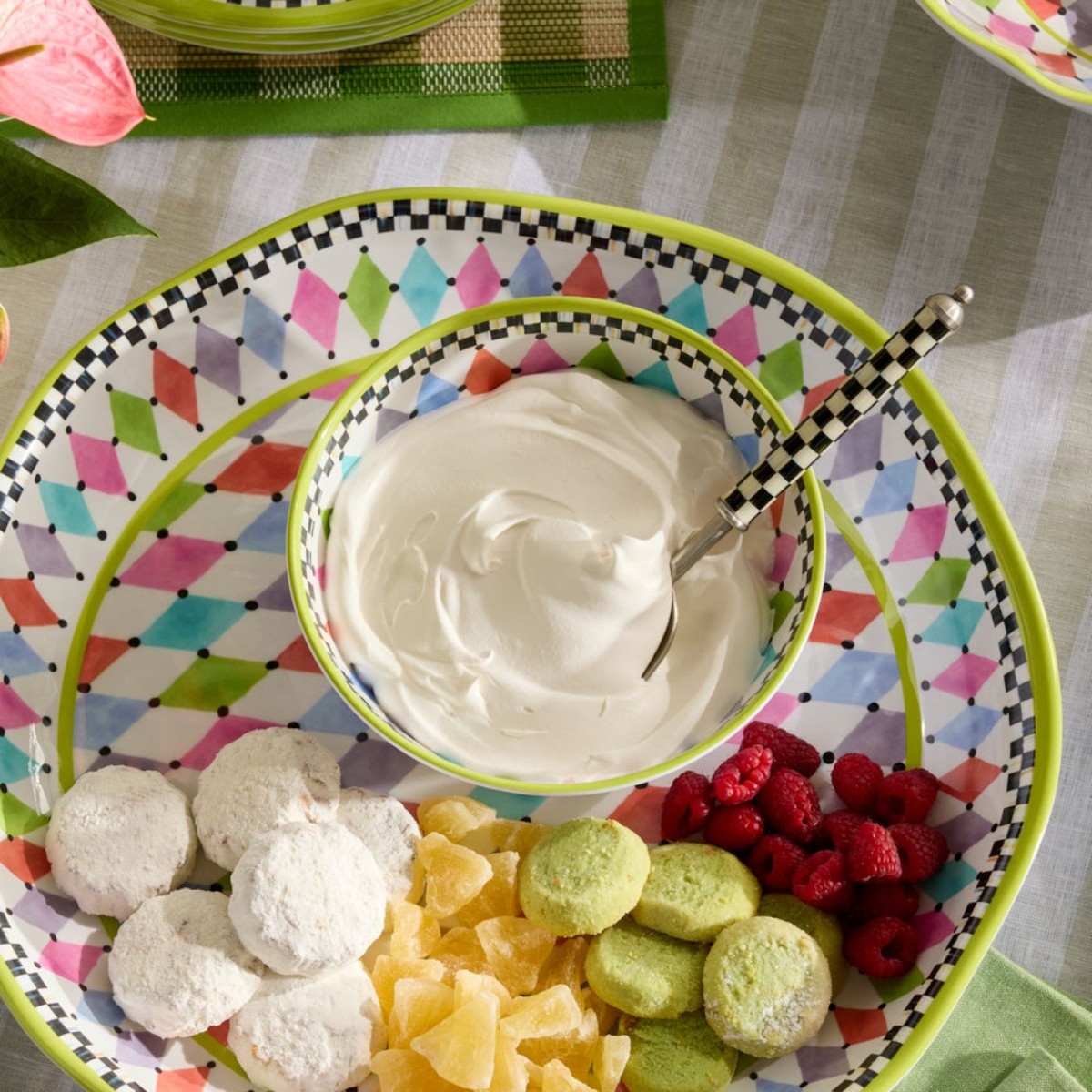 MacKenzie-Childs Palm Springs Melamine Small Bowls, Set of 4