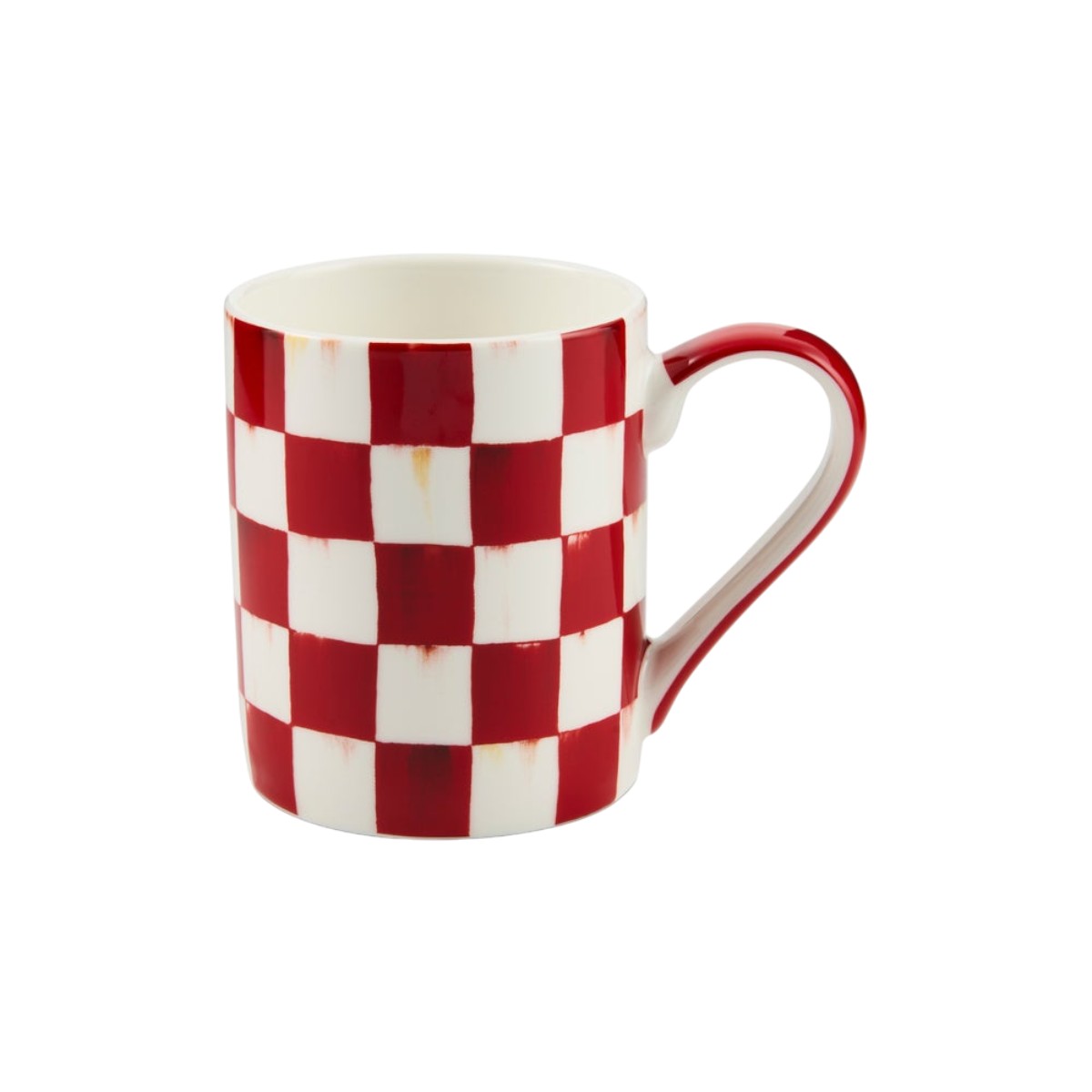 MacKenzie-Childs Porcelain Mug, Cherry Check