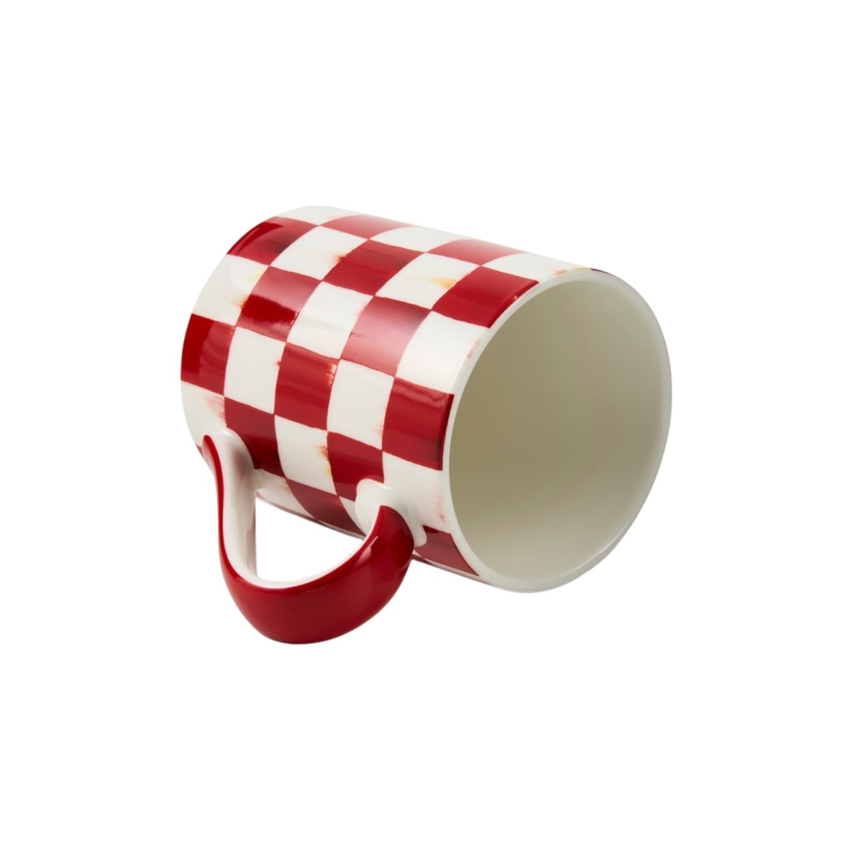 MacKenzie-Childs Porcelain Mug, Cherry Check