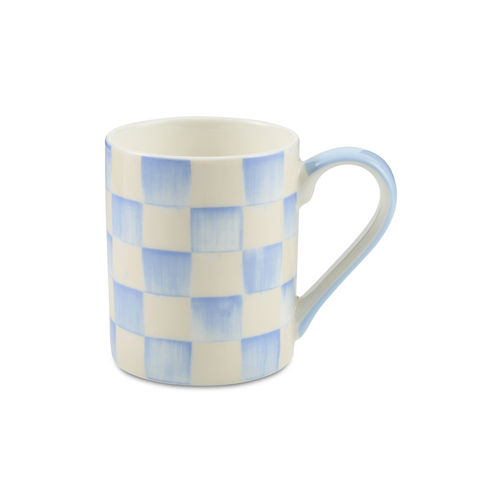 MacKenzie-Childs Porcelain Mug, Sky Check