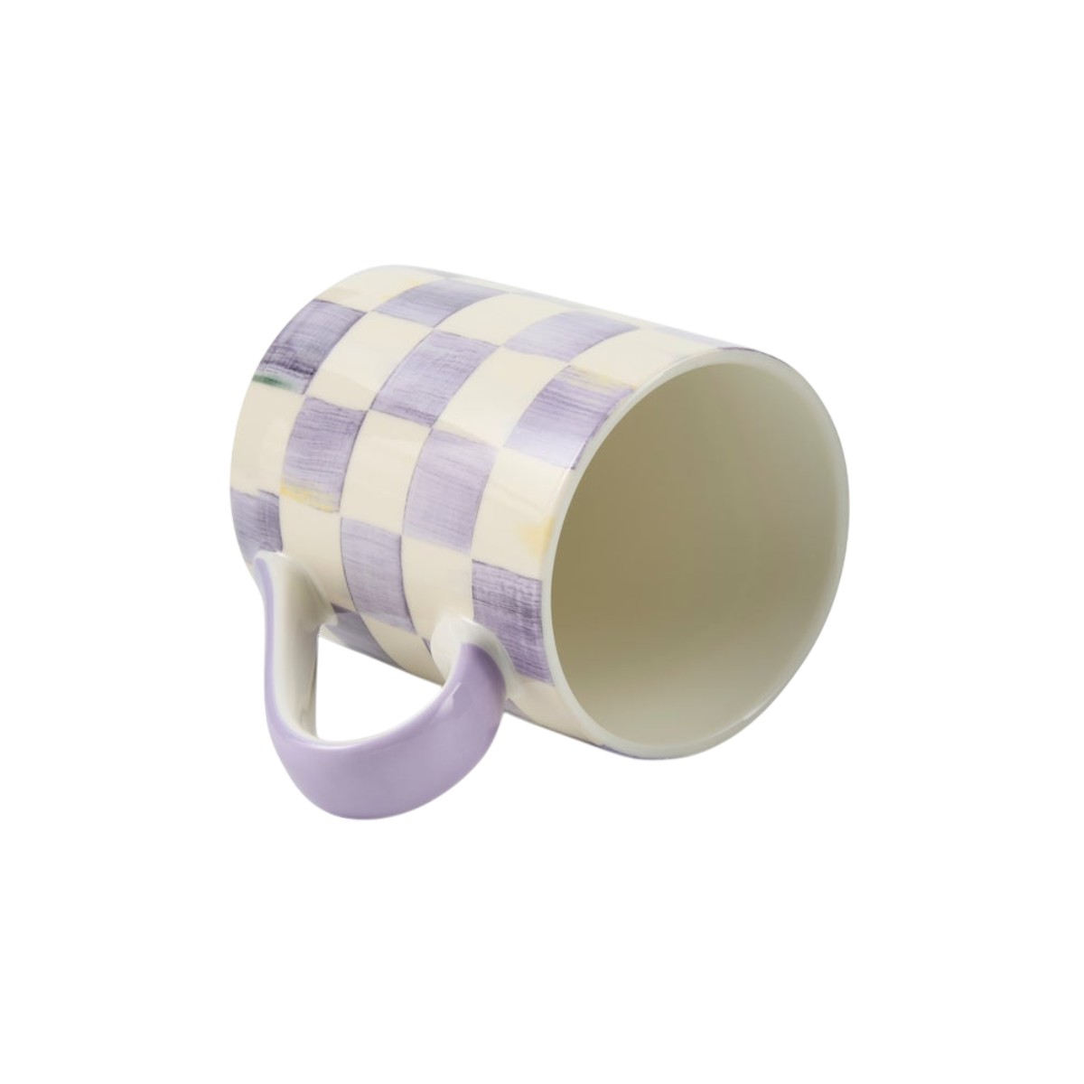 MacKenzie-Childs Porcelain Mug, Violet Check