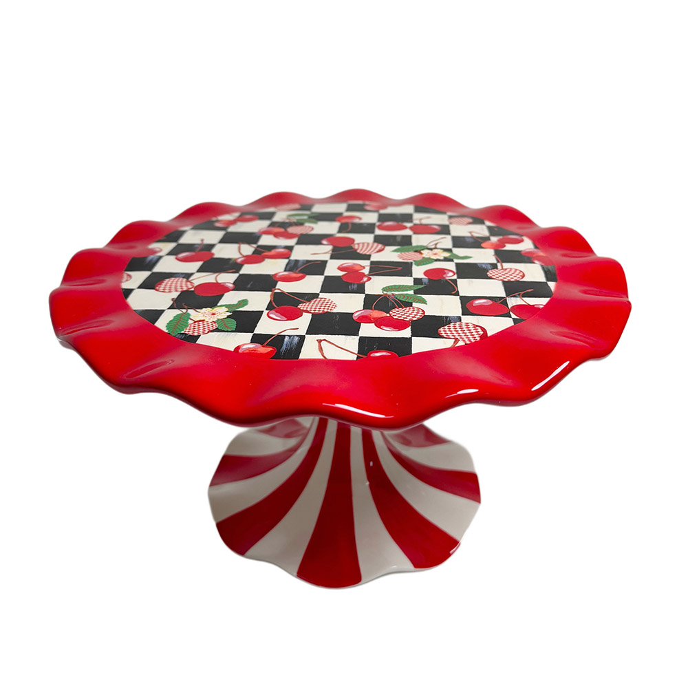 MacKenzie-Childs Mon Cheri Pedestal Platte r