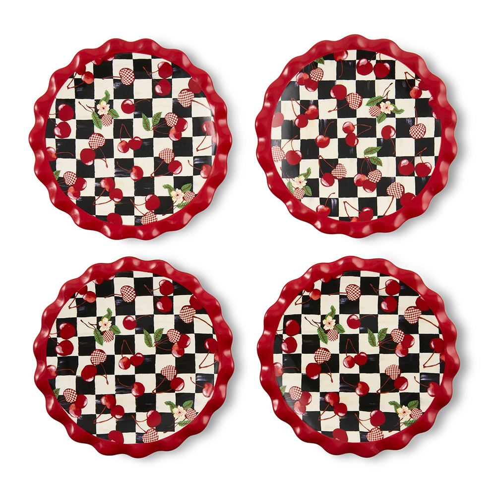 MacKenzie-Childs Mon Cheri Small Plates, Set of 4