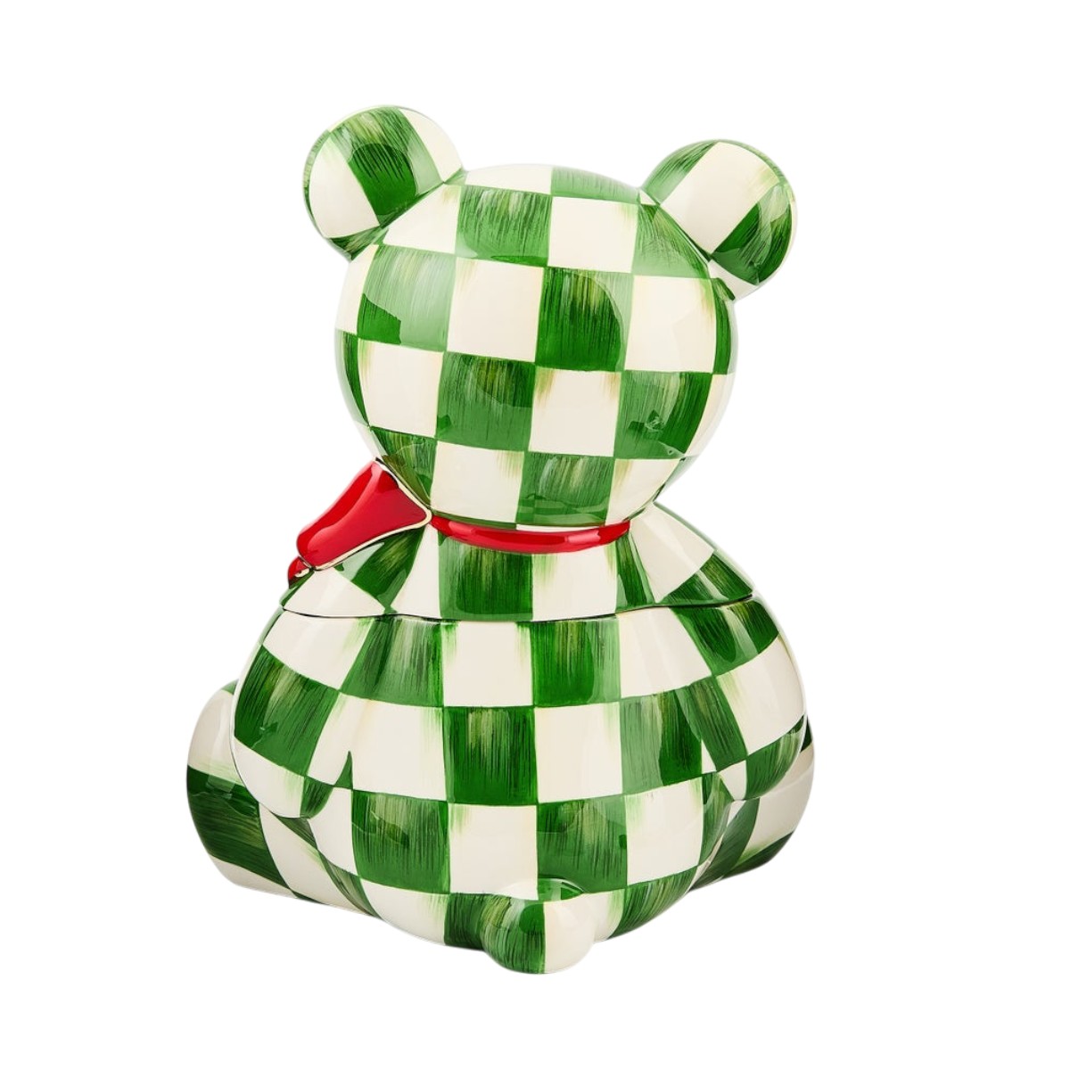 MacKenzie-Childs Check It Out Bear Cookie Jar
