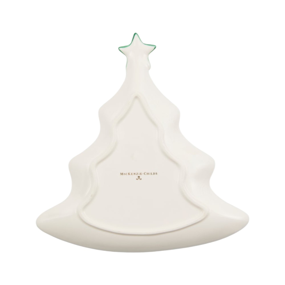 MacKenzie-Childs Tree Trinket Tray, Emerald Check