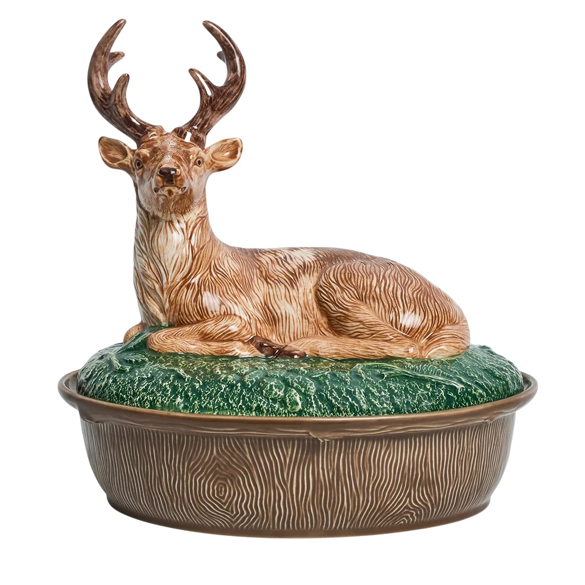 Juliska Forest Walk Stag Baker with Lid, Multicolor