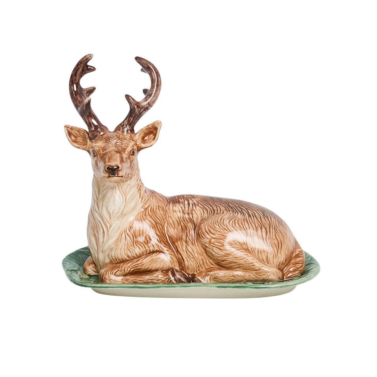 Juliska Forest Walk Stag Butter Dish, Multicolor