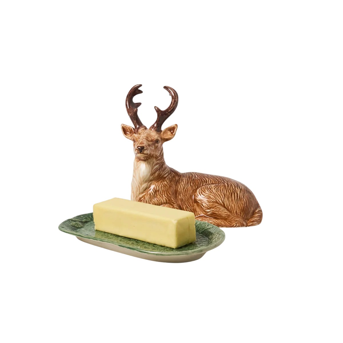 Juliska Forest Walk Stag Butter Dish, Multicolor