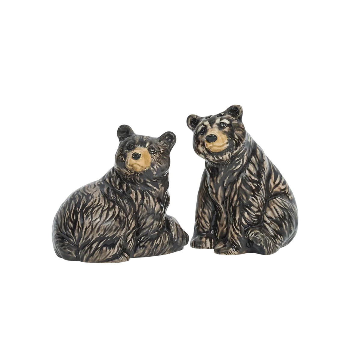 Juliska Clever Creatures Black Bear Salt and Pepper Shakers, Set of 2