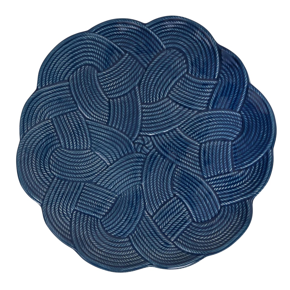 Juliska Le Panier Mystic Knot Charger Platter, Denim