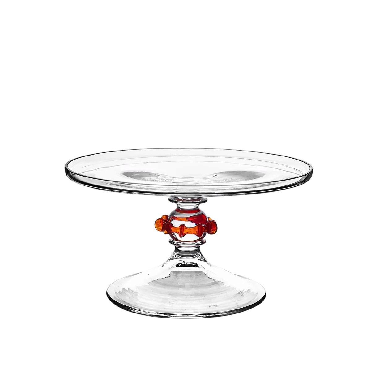 Juliska Nell Ruffle Petite Cake Dome and Stand Set, Ruby