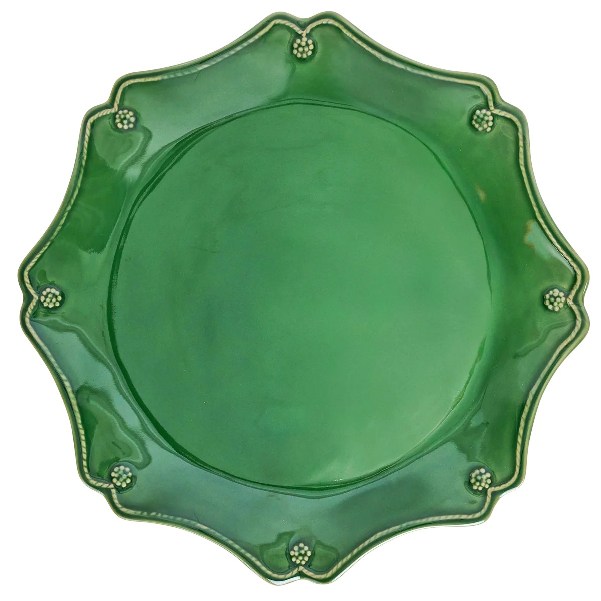 Juliska Berry and Thread Scalloped Charger Platter, Basil