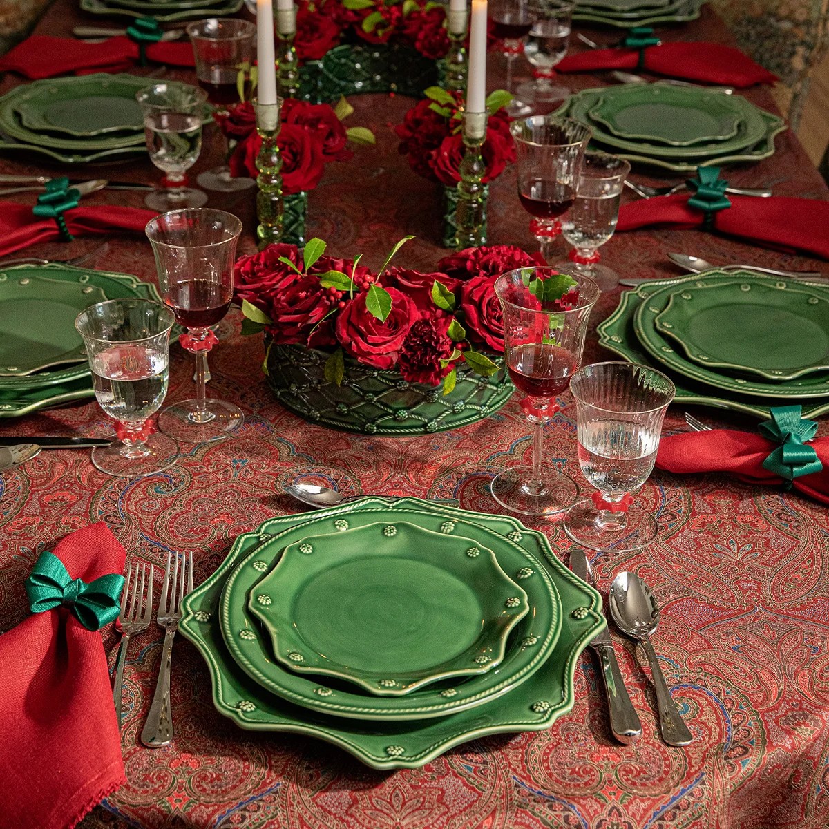 Juliska Berry and Thread Scalloped Charger Platter, Basil
