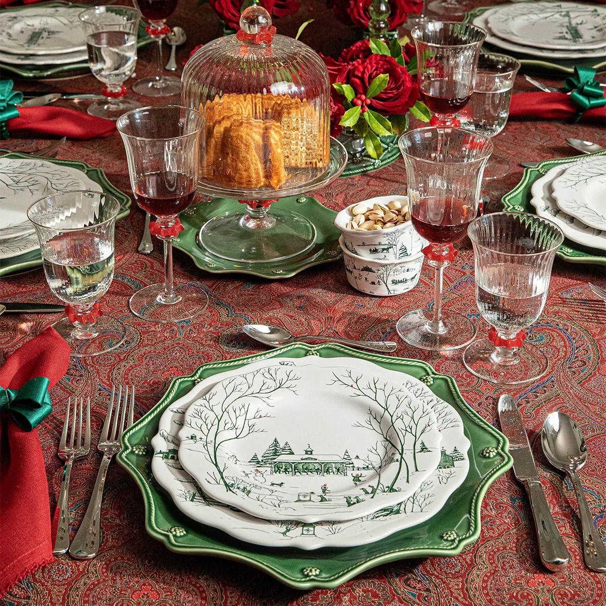Juliska Berry and Thread Scalloped Charger Platter, Basil