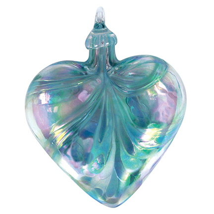 Glass Eye Studio Jade Mosaic Classic Heart Ornament