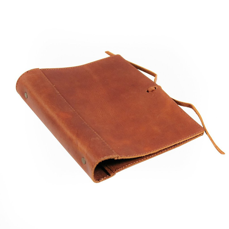Rustico Soft Leather Small Binder, Saddle