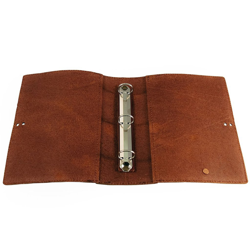 Rustico Soft Leather Small Binder, Saddle