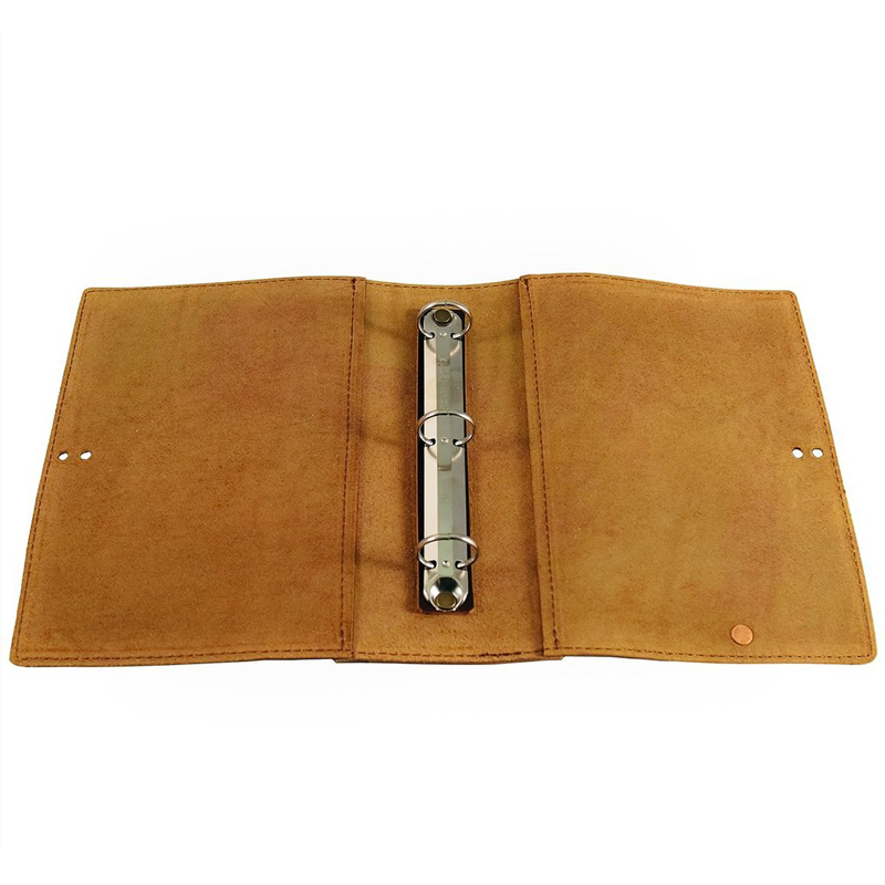Rustico Soft Leather Small Binder, Burgundy