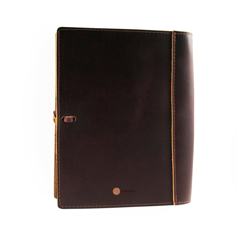 Rustico Soft Leather Small Binder, Burgundy