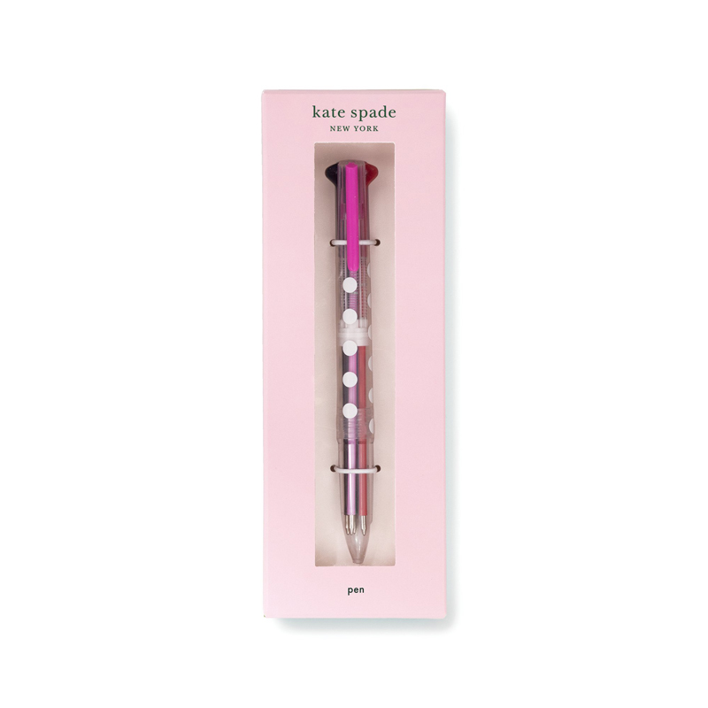 Kate Spade Multi-Click Pen, White Dot