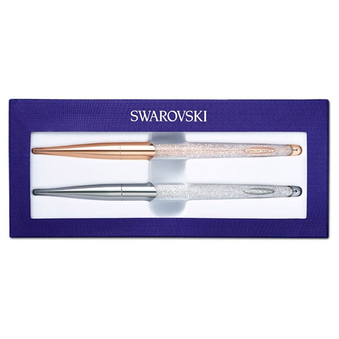 Swarovski Crystalline Nova Ballpoint Pen Set, White and Mixed Metal Tone