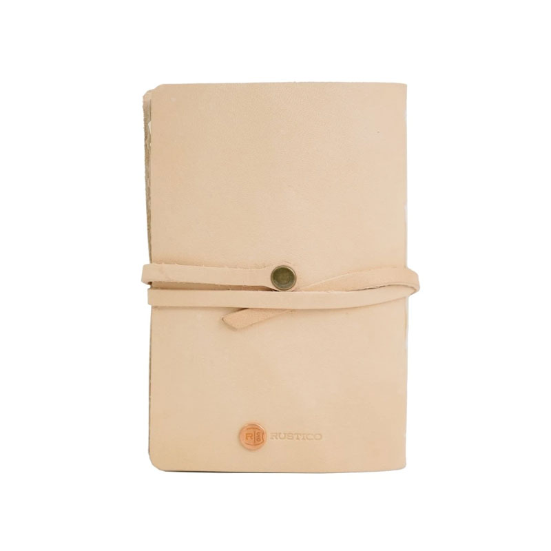 Rustico Leather Golf Log with Pocket, Natural