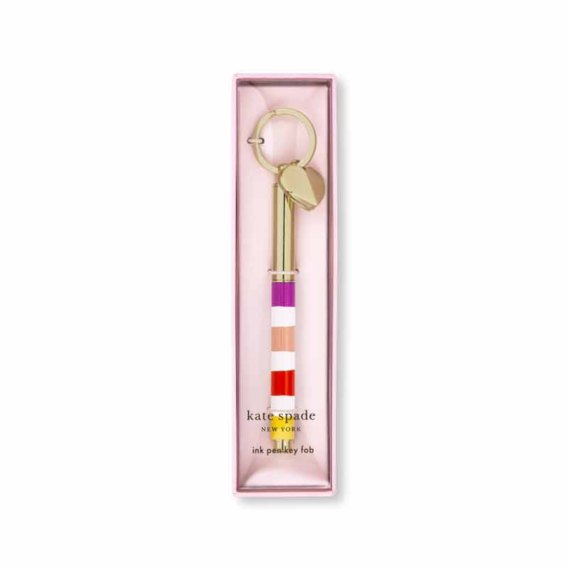 Kate Spade Ink Pen Key Fob, Candy Stripe