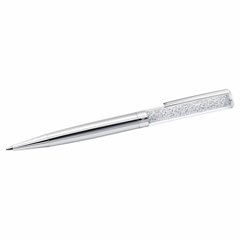 Swarovski Crystalline Ballpoint Pen, Silver Tone and Chrome Plated
