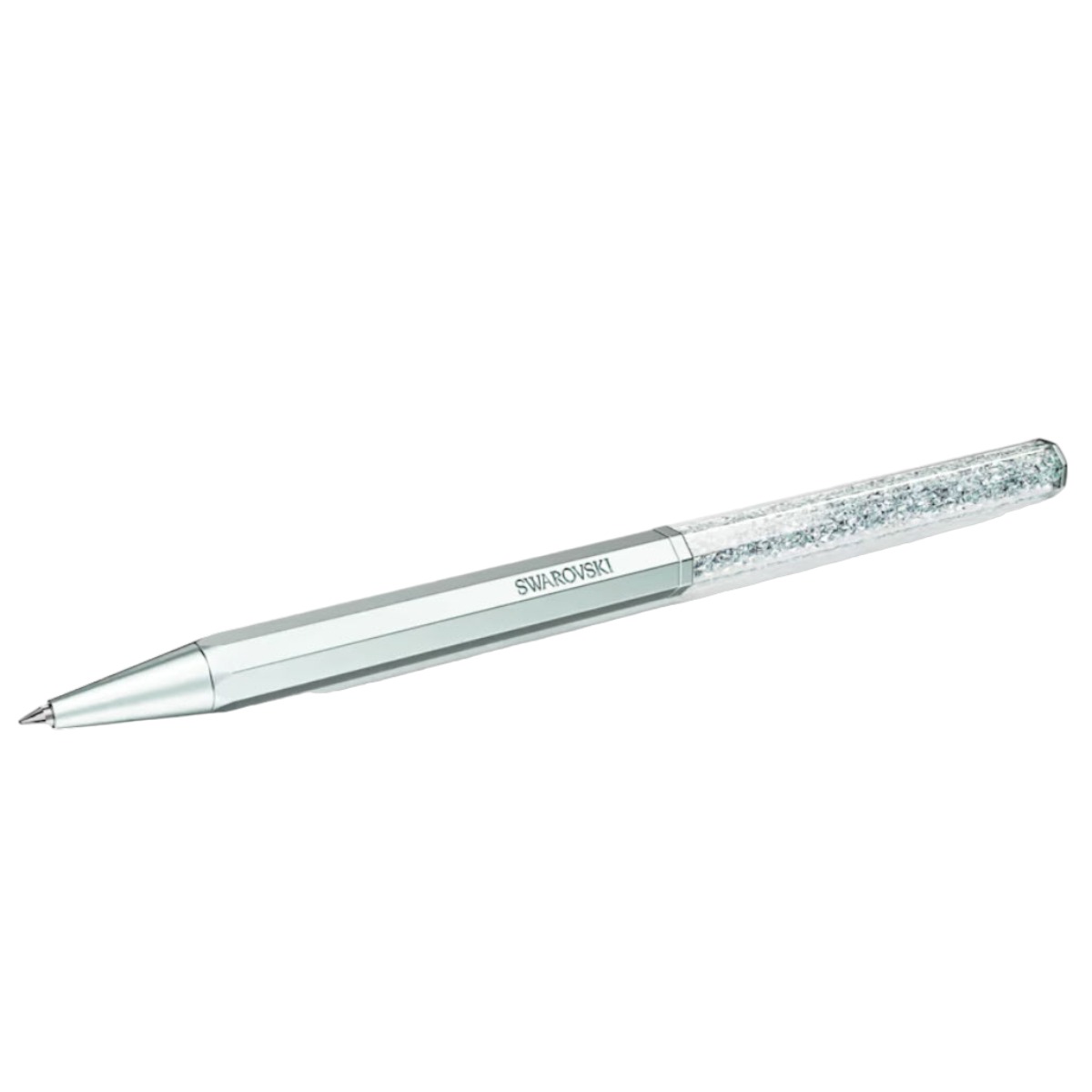 Swarovski Crystalline Octagon Shape Ballpoint Pen, Blue and Light Blue Lacquered