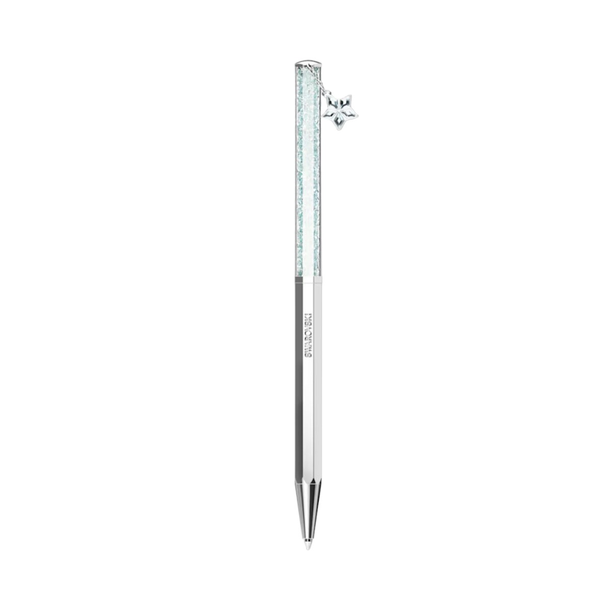 Swarovski Crystalline Star Ballpoint Pen, Blue and Chrome Plated