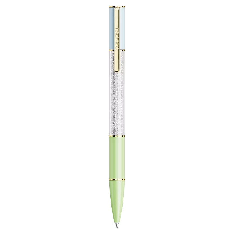 Swarovski Crystalline Lustre Ballpoint Pen, Blue Green and Yellow Gold Tone Plated