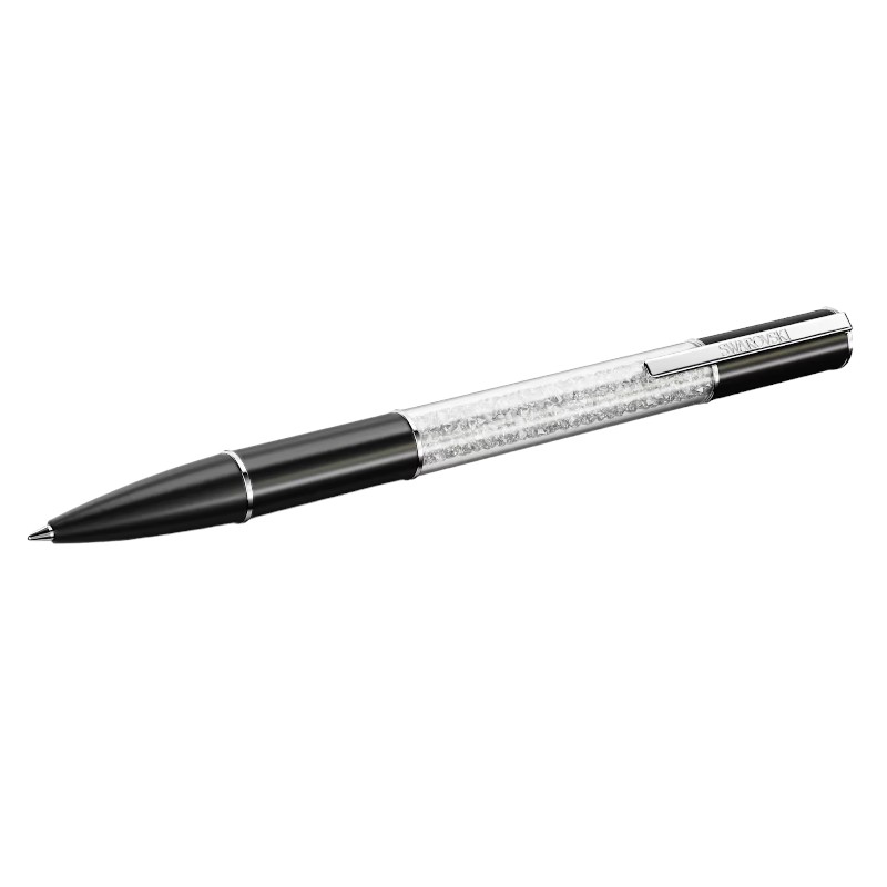 Swarovski Crystalline Lustre Ballpoint Pen, Black and Rhodium Plated