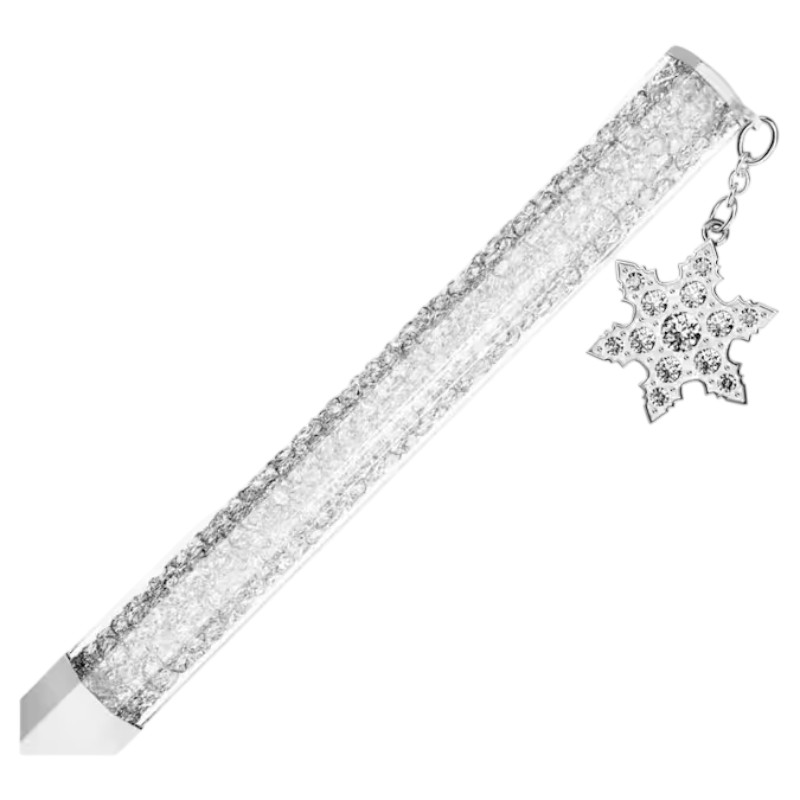 Swarovski Crystalline Octagon Shape Snowflake Ballpoint Pen, White and White Lacquered