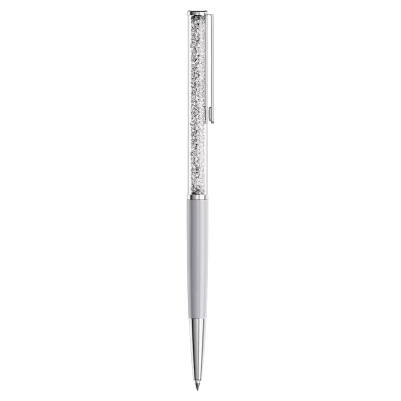 Swarovski Crystalline Silk Ballpoint Pen, White and Chrome Plated