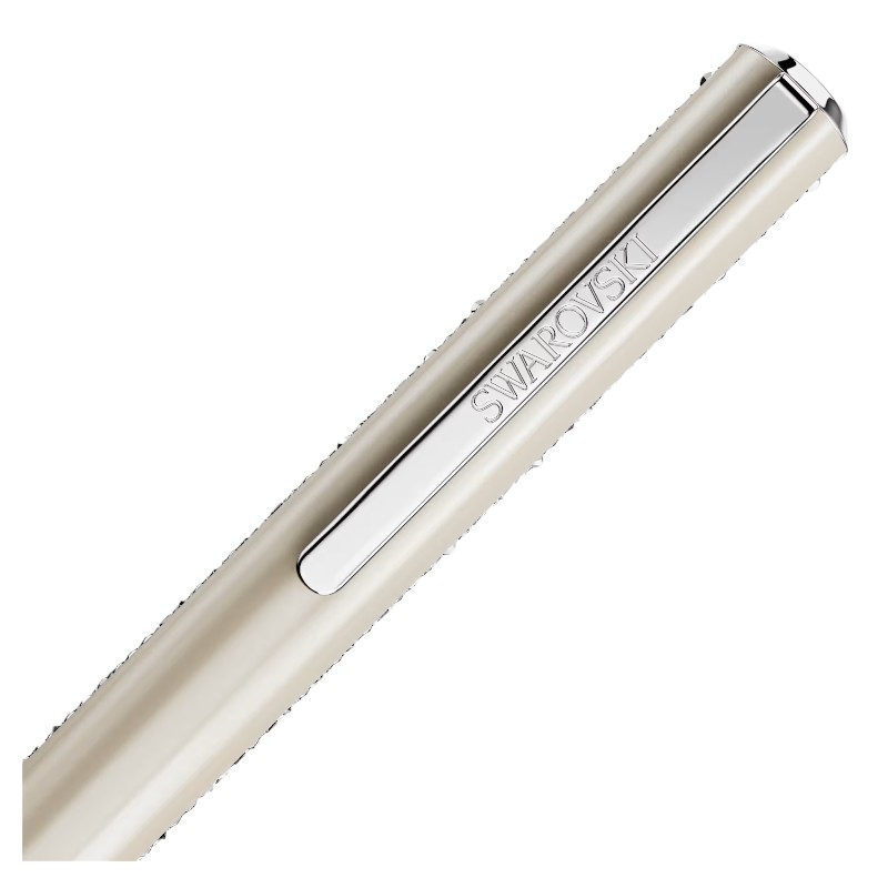 Swarovski Crystal Shimmer Glide Ballpoint Pen, Beige and Chrome Plated