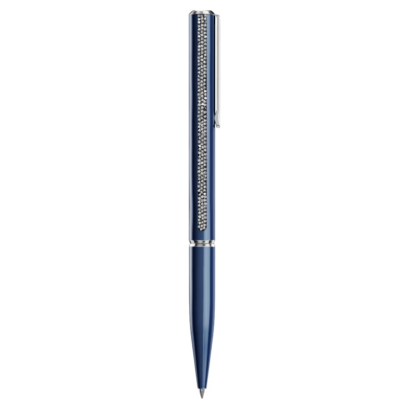 Swarovski Crystal Shimmer Glide Ballpoint Pen, Blue and Chrome Plated