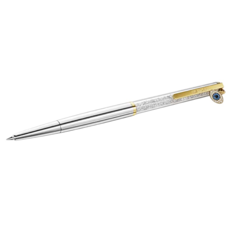 Swarovski Evil Eye Crystalline Ballpoint Pen, Gold Tone and Mixed Metal Finish