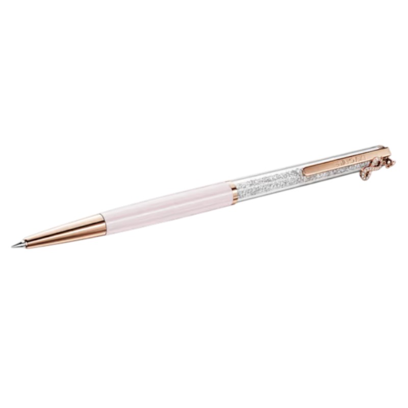 Swarovski Infinity Crystalline Ballpoint Pen, Pink Lacquered and Rose Gold Tone Plated