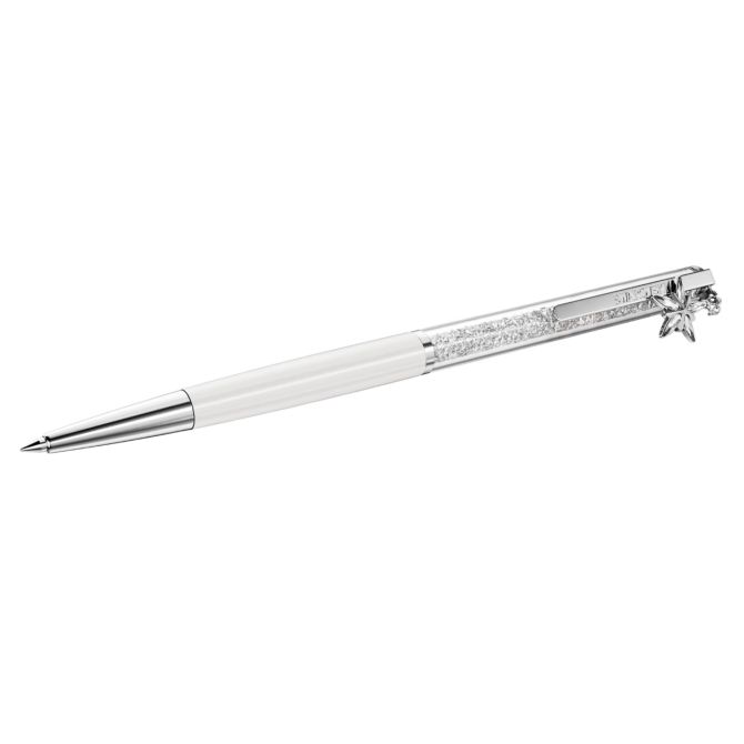 Swarovski 2026 Annual Edition Crystalline Ballpoint Pen, White Lacquered and Chrome Plated
