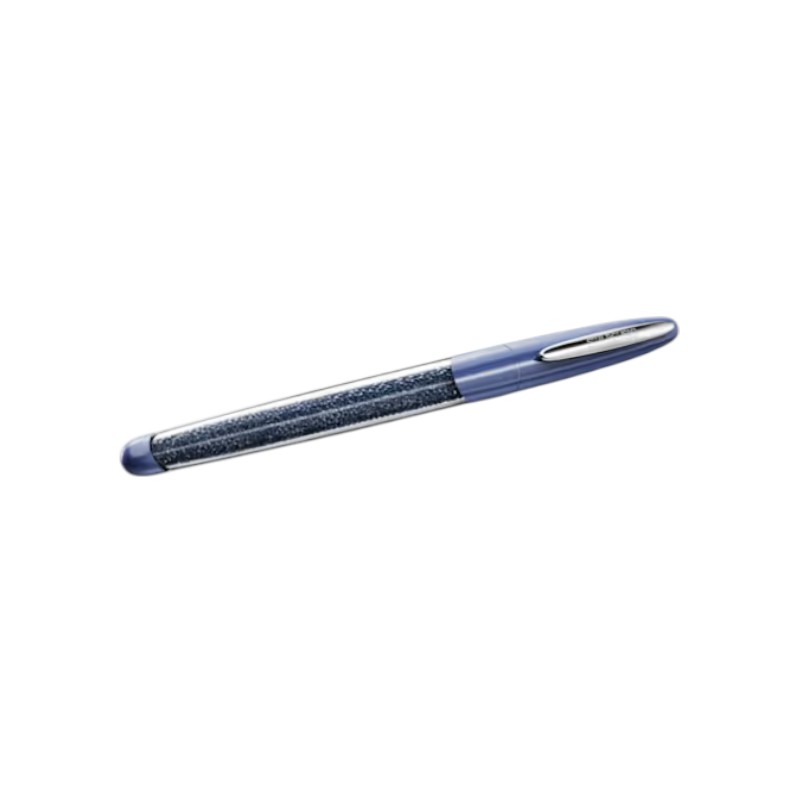 Swarovski Crystalline Rollerball Pen, Blue and Chrome Plated