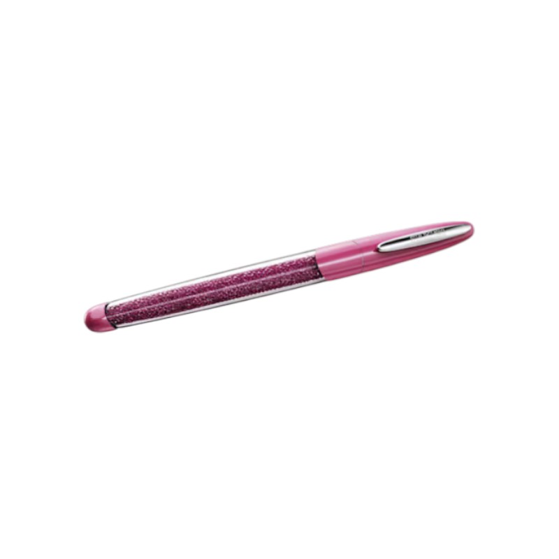 Swarovski Crystalline Rollerball Pen, Pink and Chrome Plated