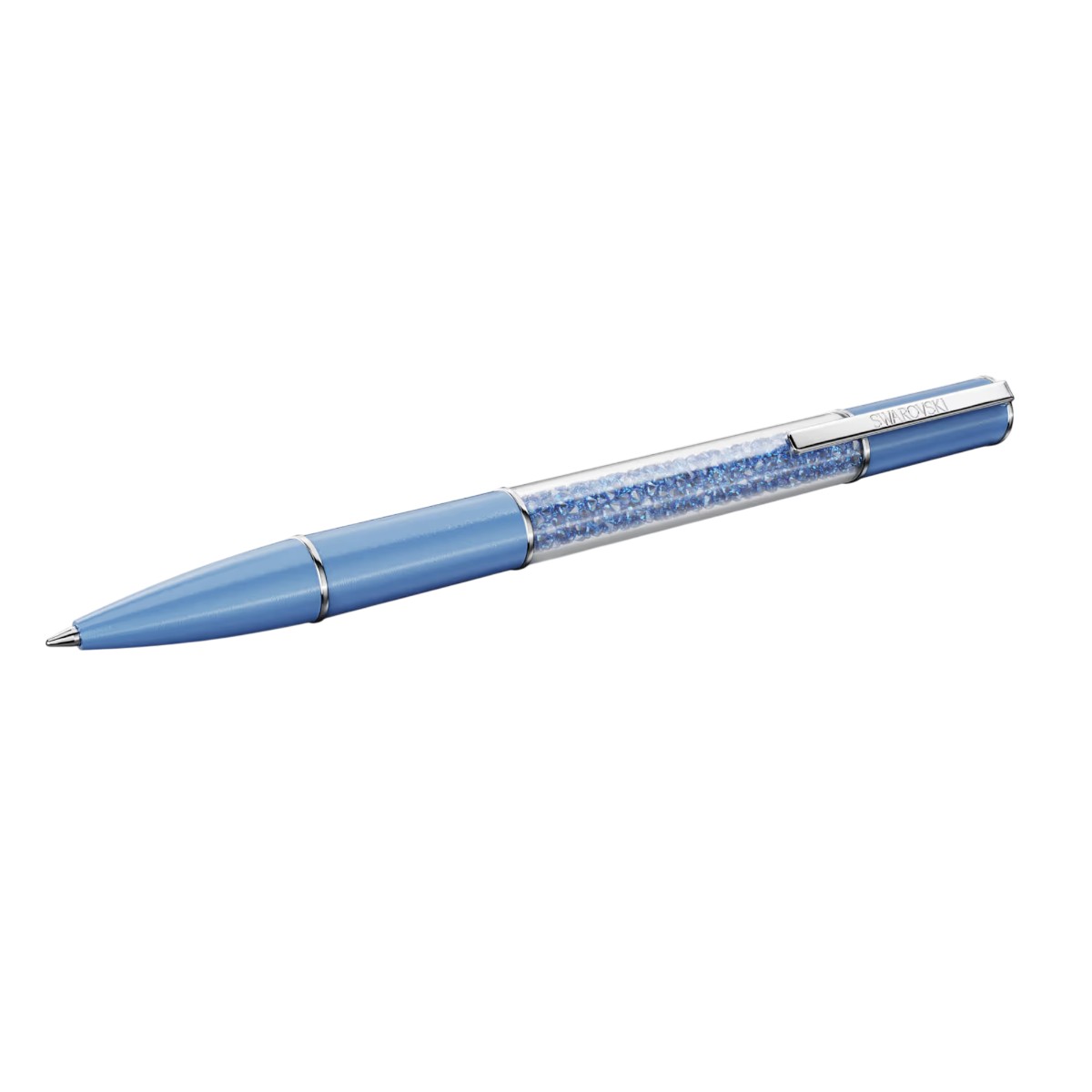Swarovski ReCreated Crystals Crystalline Ballpoint Pen, Blue Lacquered and Chrome Plated