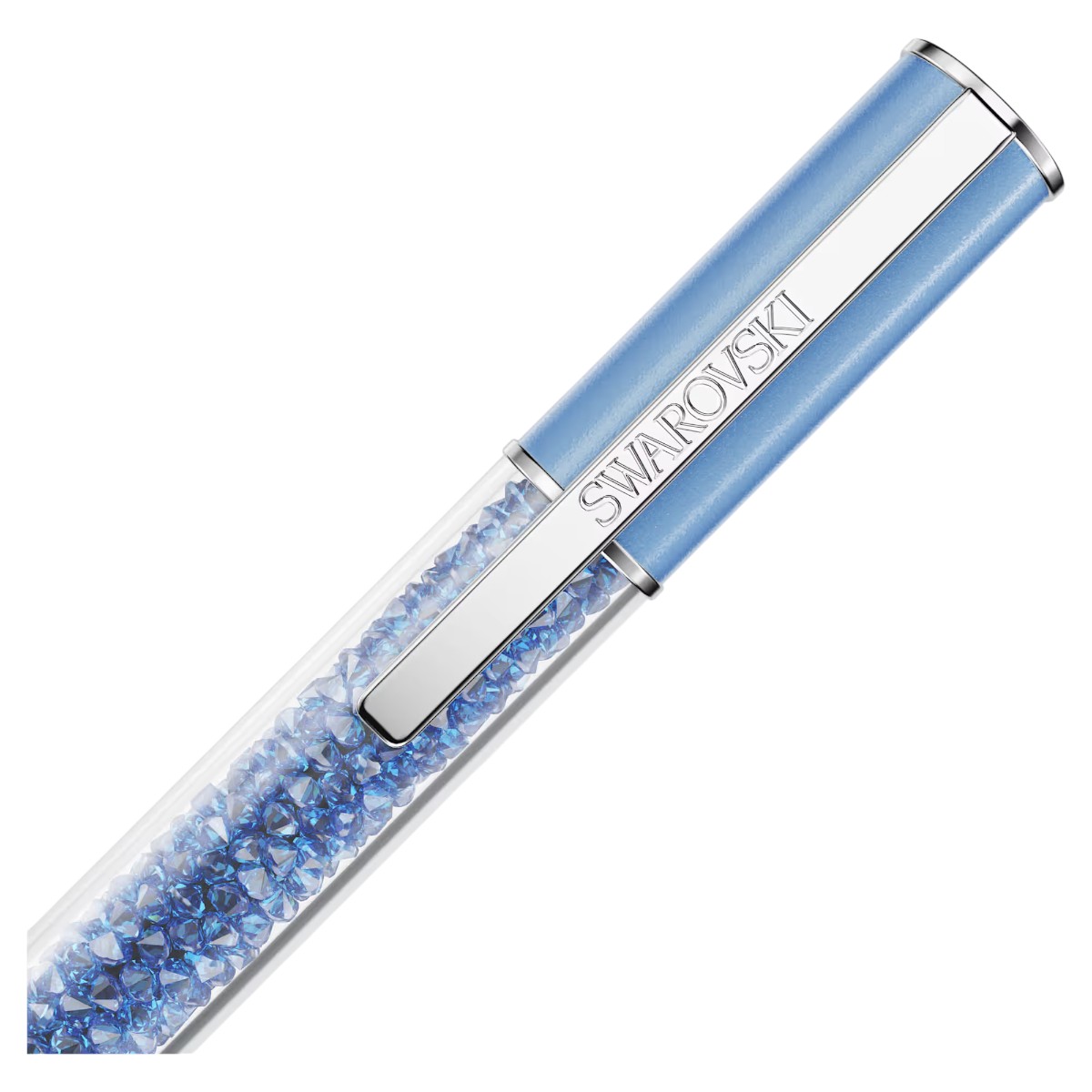 Swarovski ReCreated Crystals Crystalline Ballpoint Pen, Blue Lacquered and Chrome Plated