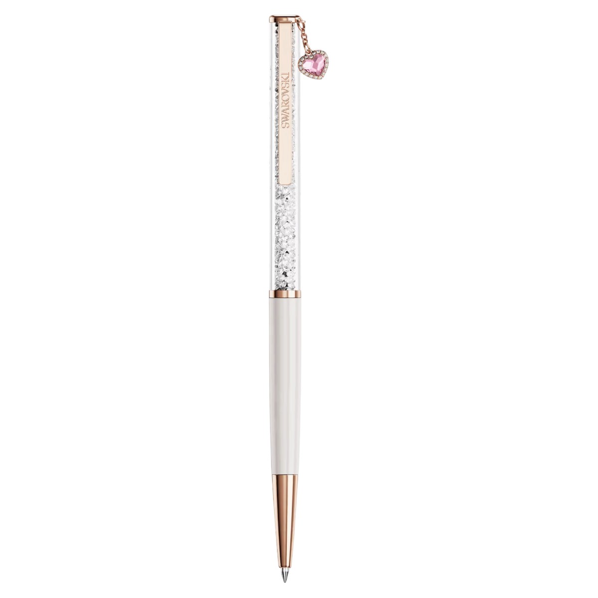 Swarovski Heart Crystalline Ballpoint Pen, Pink Lacquered and Rose Gold Tone Plated