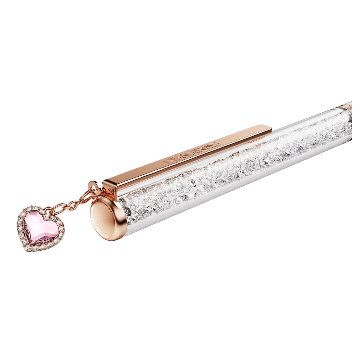 Swarovski Heart Crystalline Ballpoint Pen, Pink Lacquered and Rose Gold Tone Plated