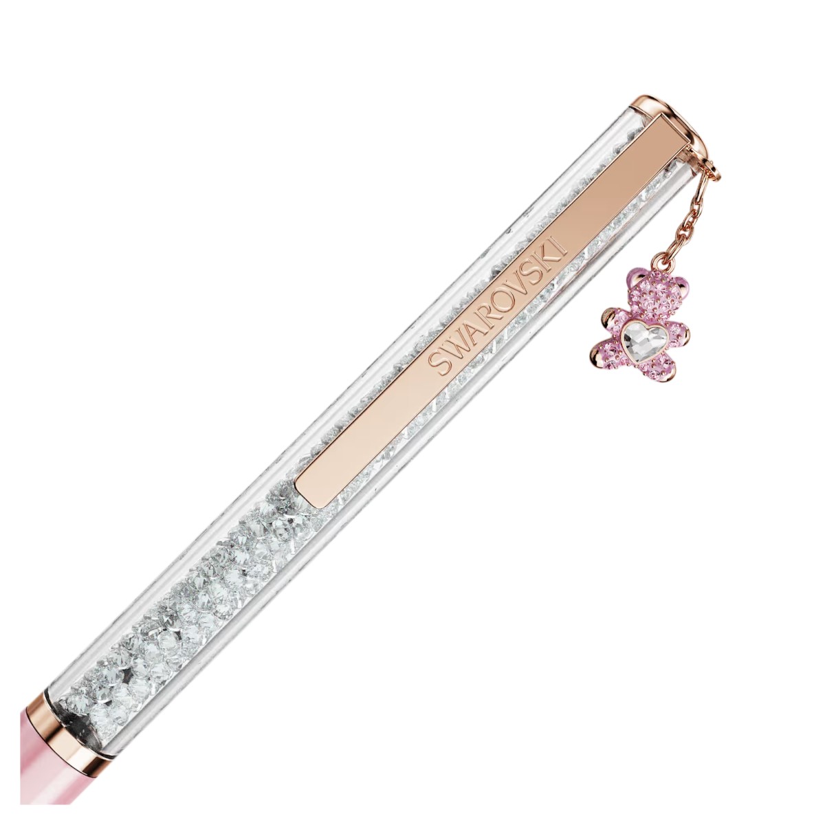 Swarovski Teddy Crystalline Ballpoint Pen, Pink Lacquered and Rose Gold Tone Plated