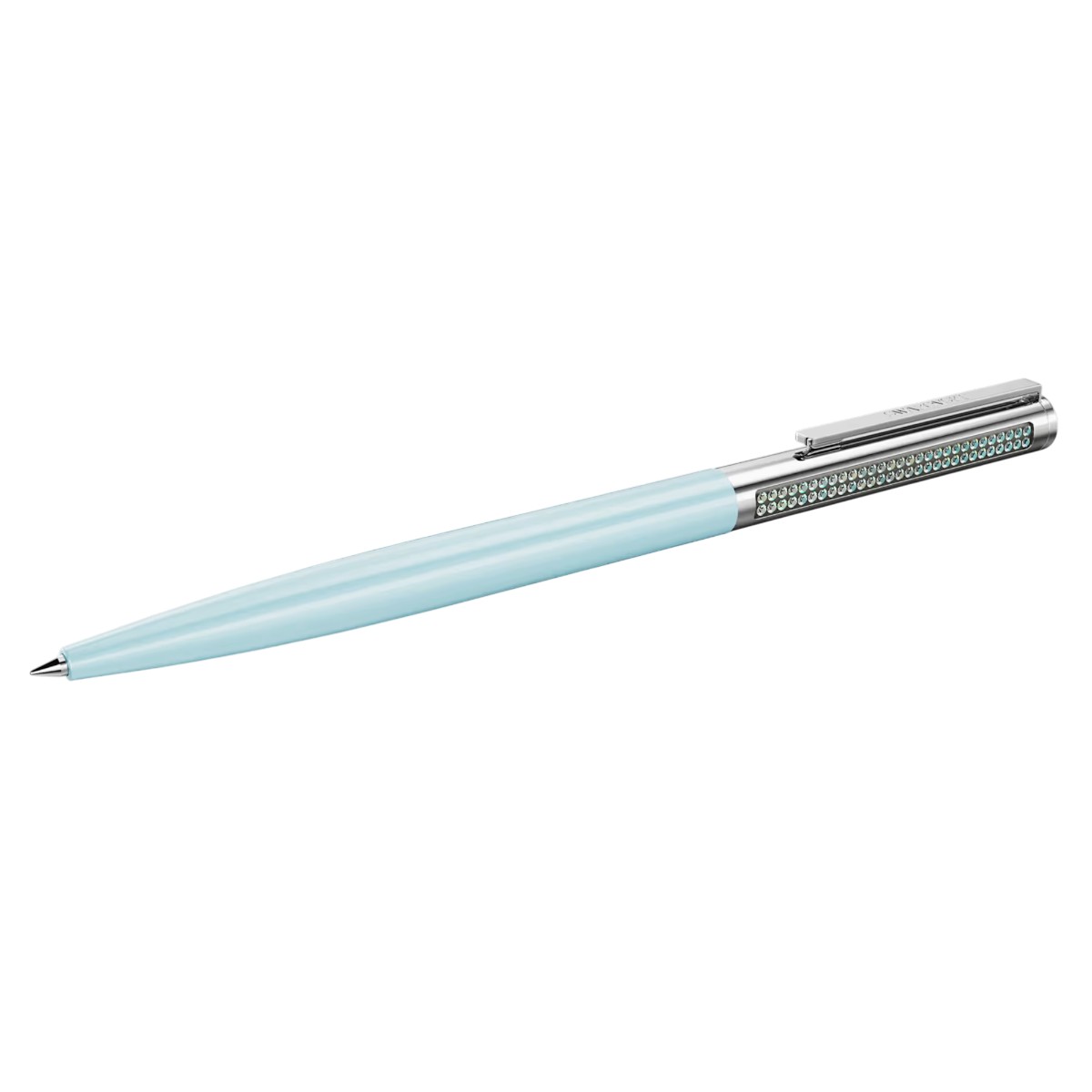 Swarovski Matrix Tennis Ballpoint Pen, Blue and Chrome Plated