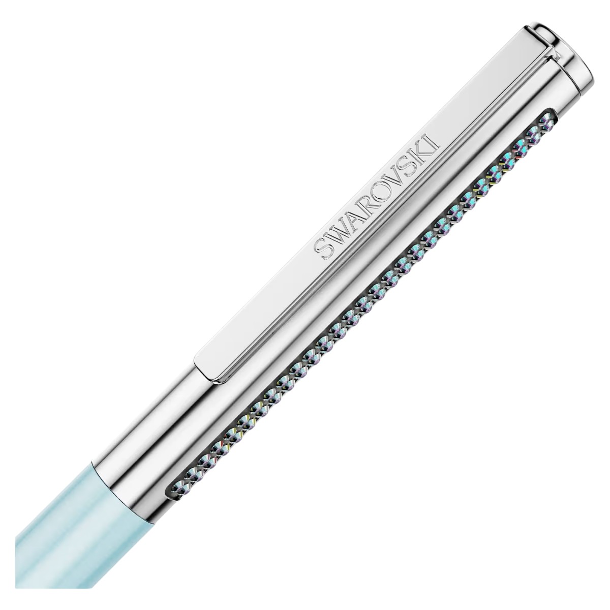 Swarovski Matrix Tennis Ballpoint Pen, Blue and Chrome Plated