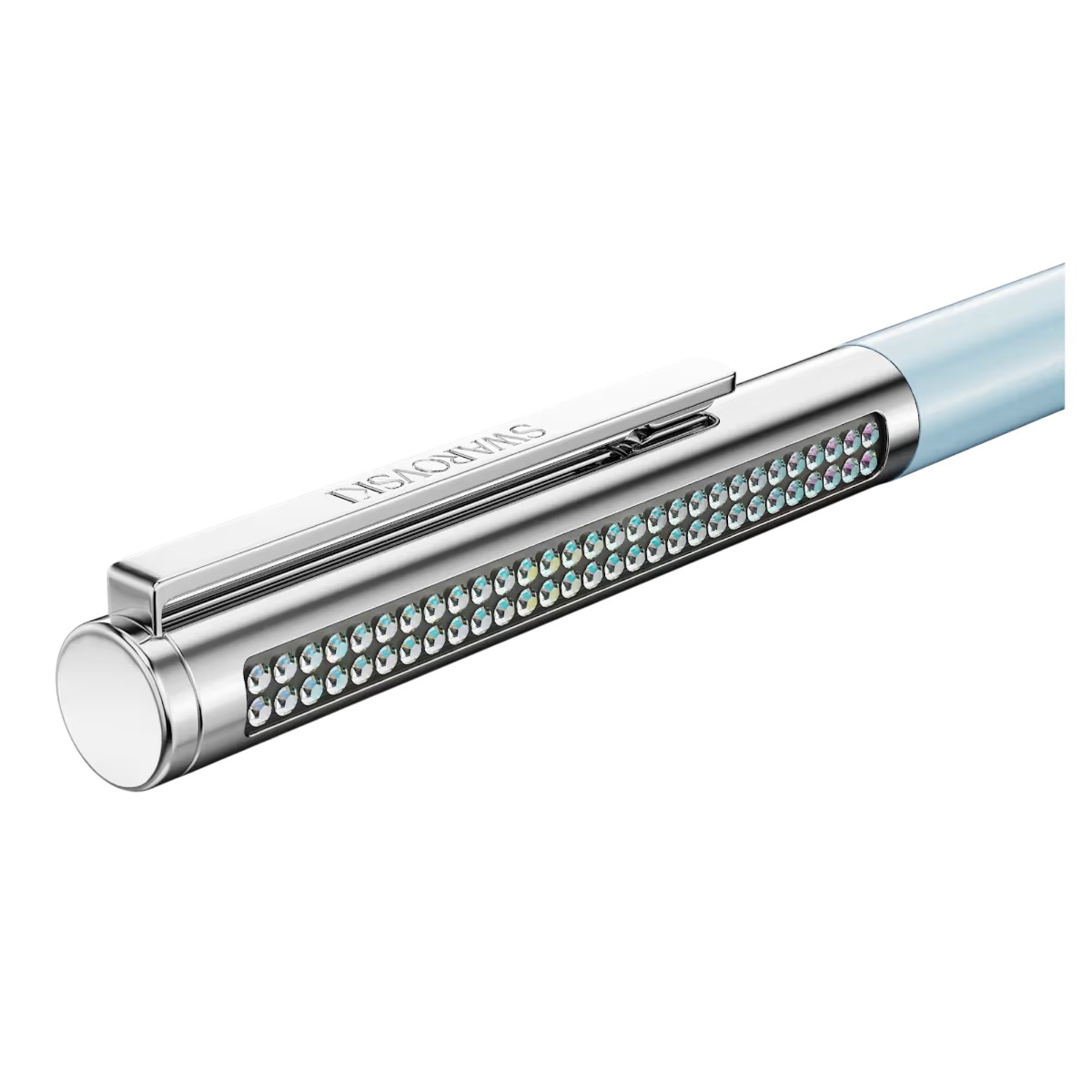 Swarovski Matrix Tennis Ballpoint Pen, Blue and Chrome Plated