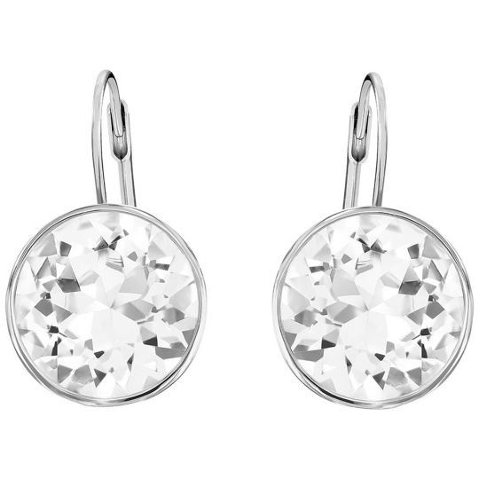 Swarovski Bella White Tone Pierced Earrings Borsheims Swarovski Bella White Tone Pierced Earrings